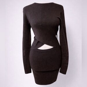 One Grey Day cut out sweater dress